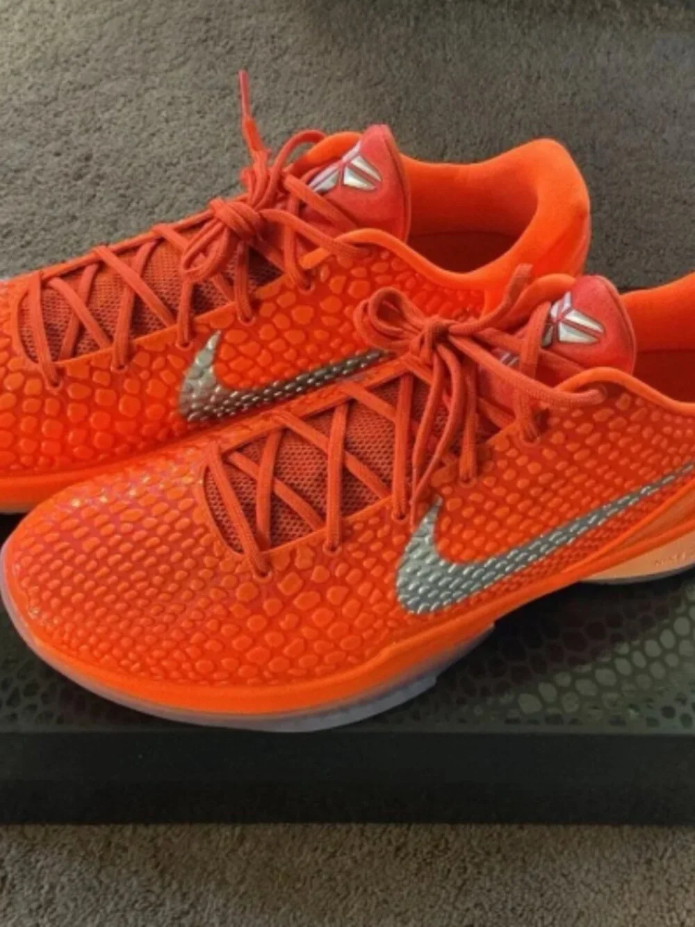 Nike Bright Orange Mamba Basketball Sneakers